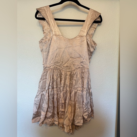 Cream satin Vanessa Mooney Elisabeth romper - Picture 4 of 4